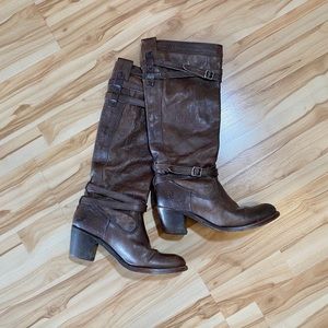 Frye Jane Strappy Boots Size 8
